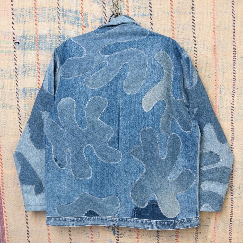 Custom Upcycled Patchwork Denim Jacket - image 2